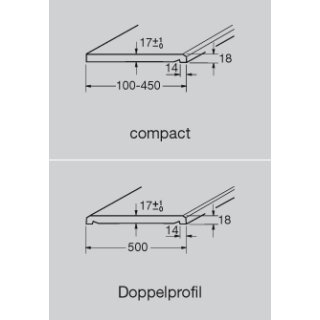 Werzalit Fensterbank Compact S18 storm, glatt - seidenmatt