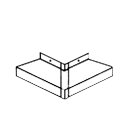 Eckverbinder außen 260 mm weiß