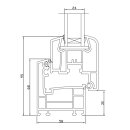 AKF Kunststoff Fenster SF 100 weiß mit Isolierglas 24 mm, Breite:  700 mm x Höhe: 600 mm, Dreh/Kipp links