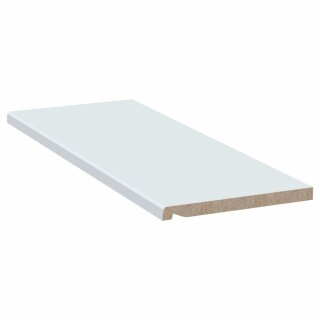 Werzalit Fensterbank Compact S18 Polarweiß - Perlstruktur, Tiefe: 150 mm x Länge:  1200 mm ohne Seitenabschluss