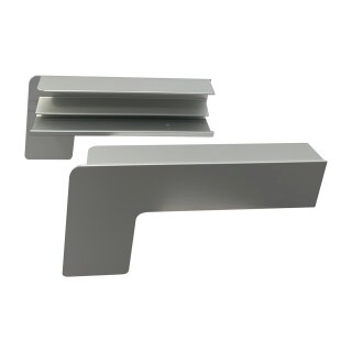 Aluminiumabschluss mit Putzkante Silber EV1 Ausladung:  110 mm