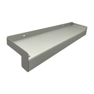 Aluminium Fensterbank silber EV1, Tiefe:  50 mm x Rasterlänge:  700 mm Aluminiumabschluss ohne Putzkante (Paar)