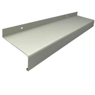 Aluminium Fensterbank silber EV1, Tiefe:  90 mm x Rasterlänge:  500 mm ohne Seitenabschluss