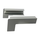 Aluminium Fensterbank silber EV1, Tiefe:  90 mm x Rasterlänge:  600 mm Aluminiumabschluss mit Putzkante (Paar)