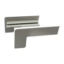 Aluminium Fensterbank silber EV1, Tiefe:  90 mm x Rasterlänge:  1100 mm Aluminiumabschluss ohne Putzkante (Paar)