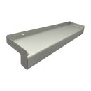 Aluminium Fensterbank silber EV1, Tiefe:  195 mm x Rasterlänge:  600 mm Aluminiumabschluss ohne Putzkante (Paar)