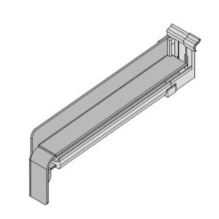 Gutmann Aluminium Fensterbank anthrazit RAL 7016 matt, Tiefe:  90 mm x Länge: 1100  mm Gleitabschluss Aluminium BF 4004