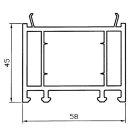 Blendrahmen-Verbreiterung für AKF Kunststoff-Kellerfenster weiß, Breite:  45 mm Länge: 600 mm