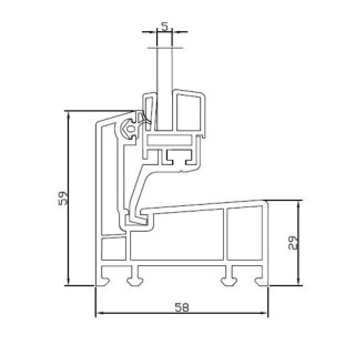 AKF Kunststoffkellerfenster Kipp 2000 weiß mit Dickglas 5 mm, Breite:  800 x Höhe:  400