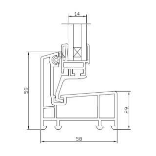 AKF Kunststoffkellerfenster Kipp 2000 weiß mit Isolierglas 14 mm, Ug 2.0 W/(m²K) Breite: 800 x Höhe: 400