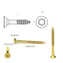 Spanplattenschraube Dresselhaus JD-79 mit Torx Antrieb gelb verzinkt 5,0 x 90 mm 50 Stück